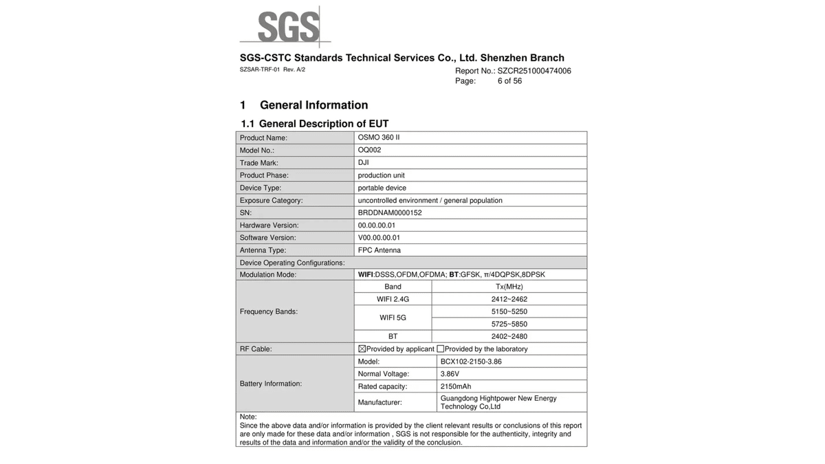 DJI Osmo 360 II Yeni Pil Yükseltmesiyle Görüntülendi
