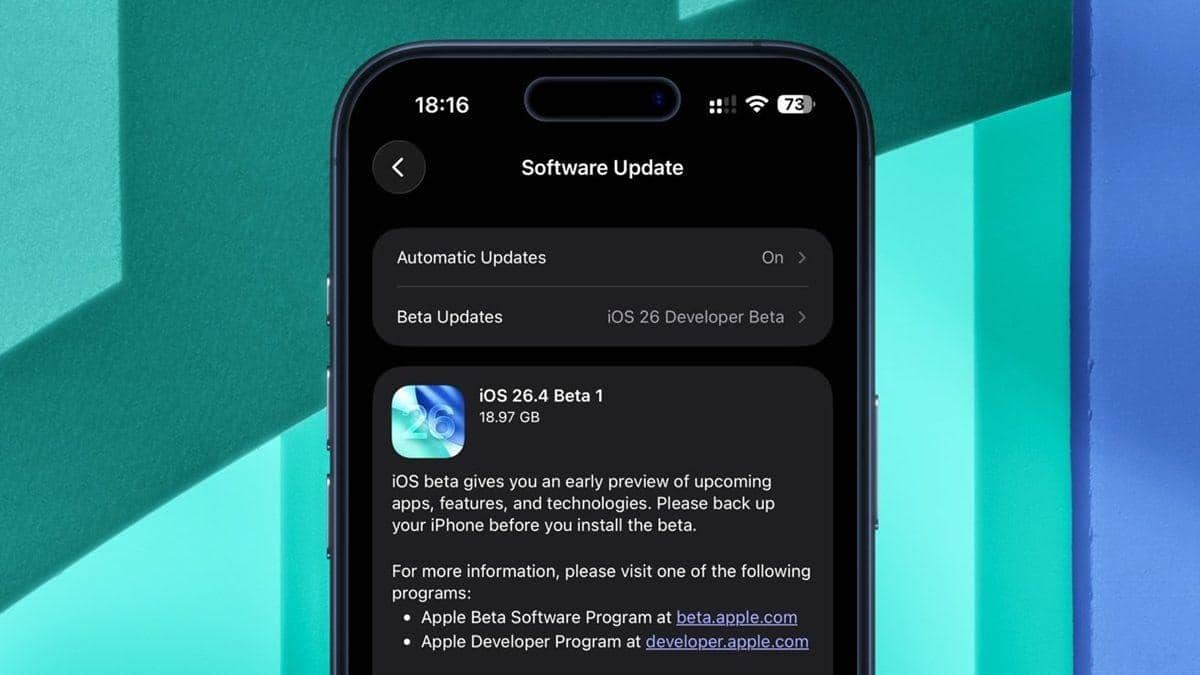 iOS 26.4 Beta 1