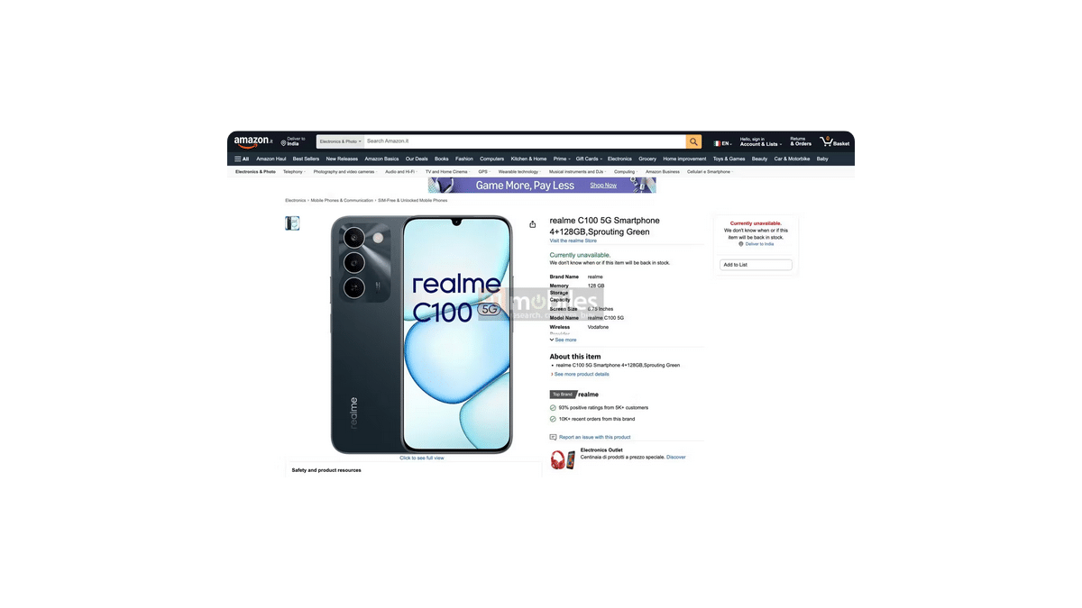 Realme C100 5G İçin Geri Sayım Başladı