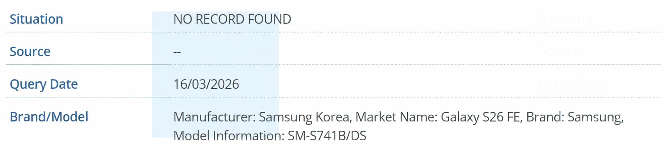 Samsung Galaxy S26 FE Erken Listelemelerde Göründü