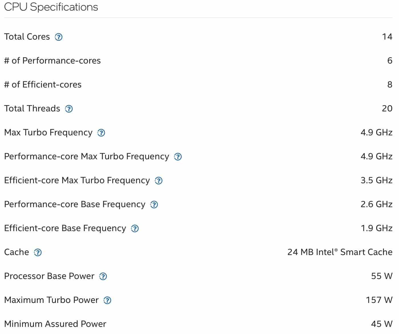 Intel Core i7-13645HX 