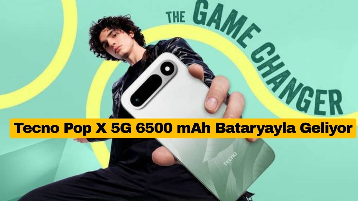 Tecno Pop X 5G 6500 mAh Bataryayla Geliyor