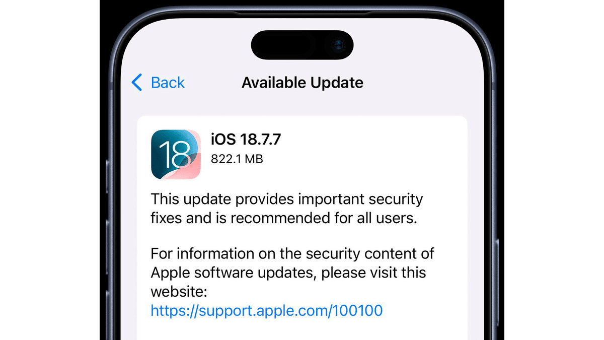 iOS 18.7.7 Güncellemesi Yayınlandı: İşte Yenilikler