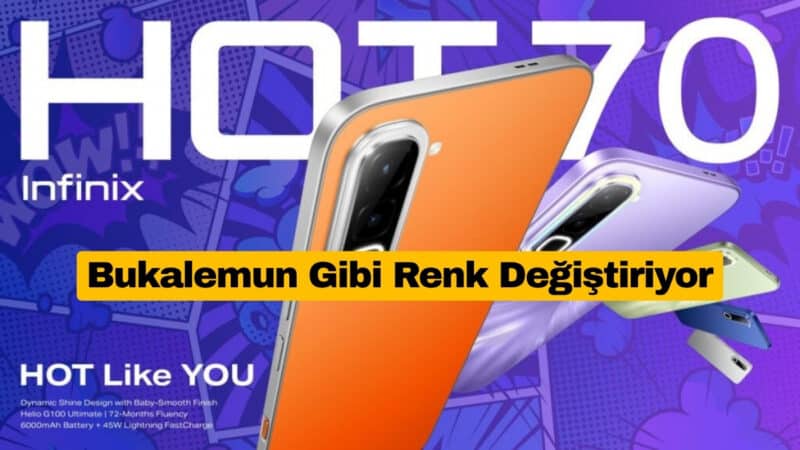 Bukalemun Gibi Renk Değiştiren Infinix Hot 70 Tanıtıldı