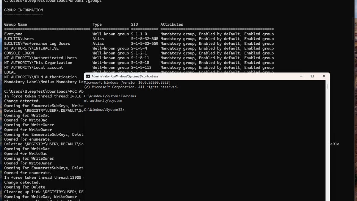 Windows’ta SYSTEM Erişimi Veren Yeni Açık Ortaya Çıktı
