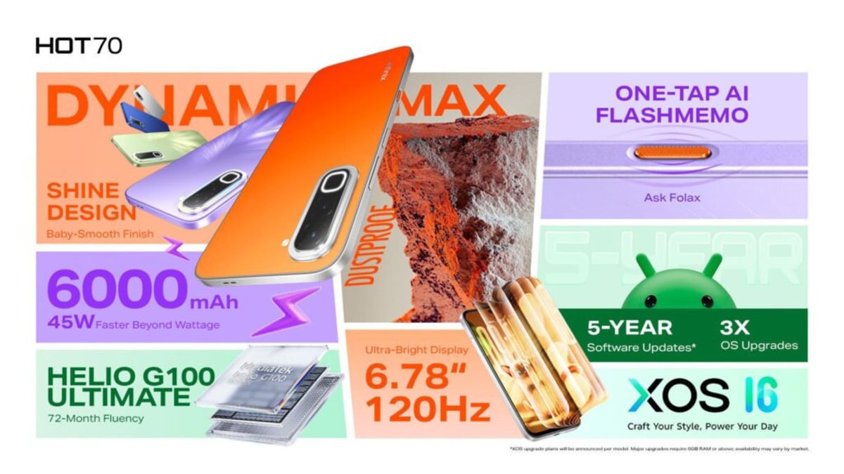 Bukalemun Gibi Renk Değiştiren Infinix Hot 70 Tanıtıldı