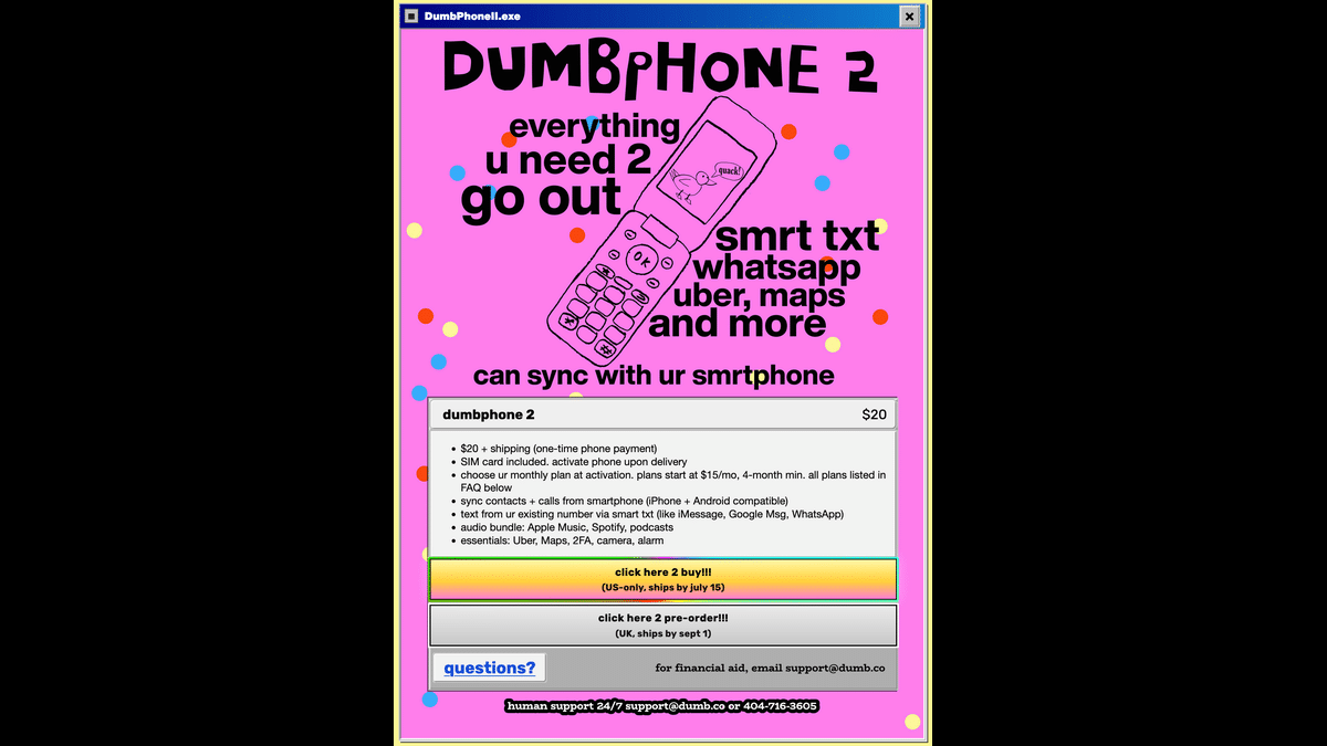 Dumbphone 2 Akıllı Telefon Bağımlılığını Bitirecek
