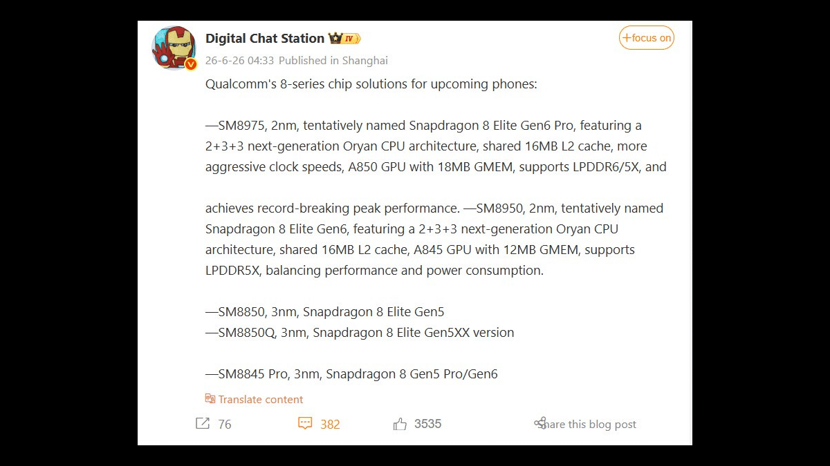 Snapdragon 8 Elite Gen 6 Pro’lu Amiral Gemileri Çok Pahalı Olacak