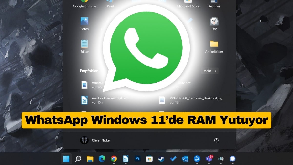 WhatsApp Windows 11’de RAM Yutuyor