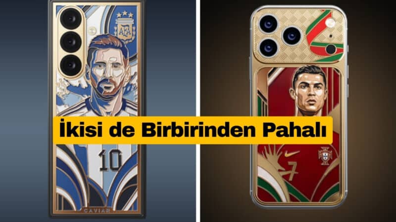 Caviar'dan Messi ve Ronaldo'lu Özel Altın Telefon Serisi