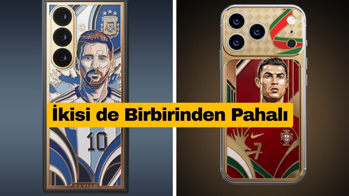 Caviar'dan Messi ve Ronaldo'lu Özel Altın Telefon Serisi
