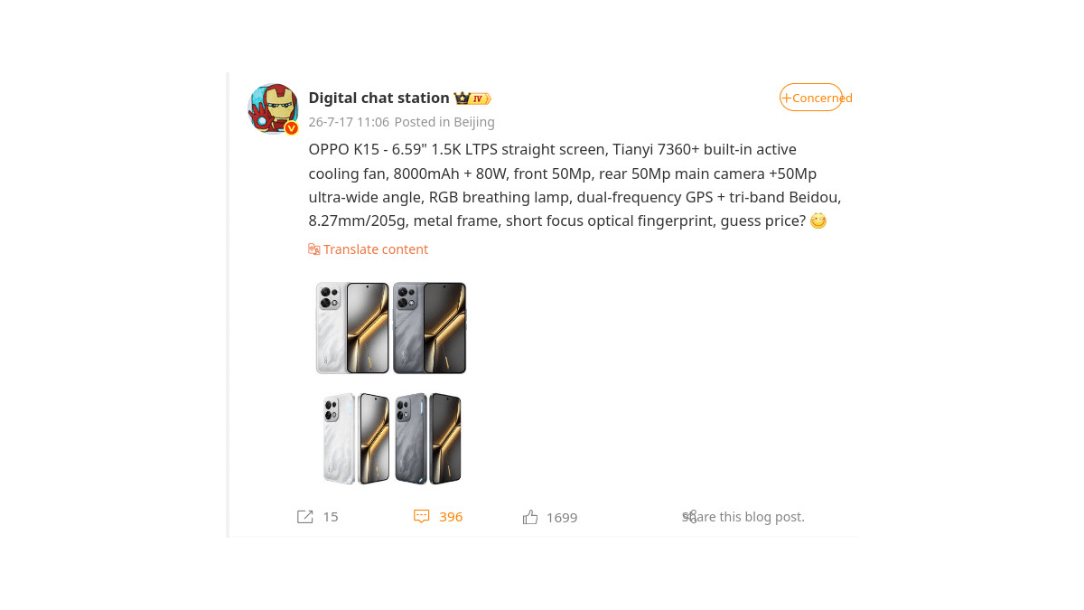 Oppo K15 Püfür Püfür Geliyor