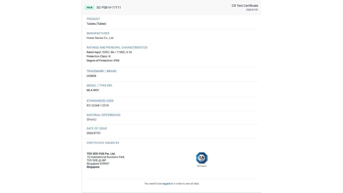 Honor Pad 20 Pro Sertifikalarda Ortaya Çıktı