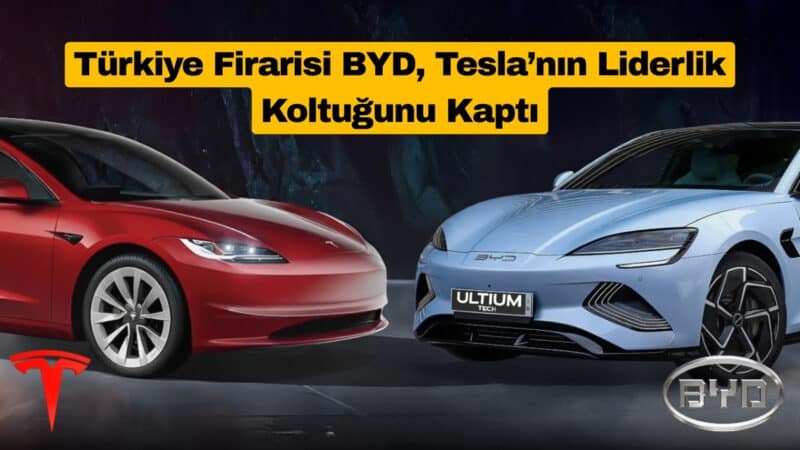 Türkiye Firarisi BYD, Tesla’nın Liderlik Koltuğunu Kaptı