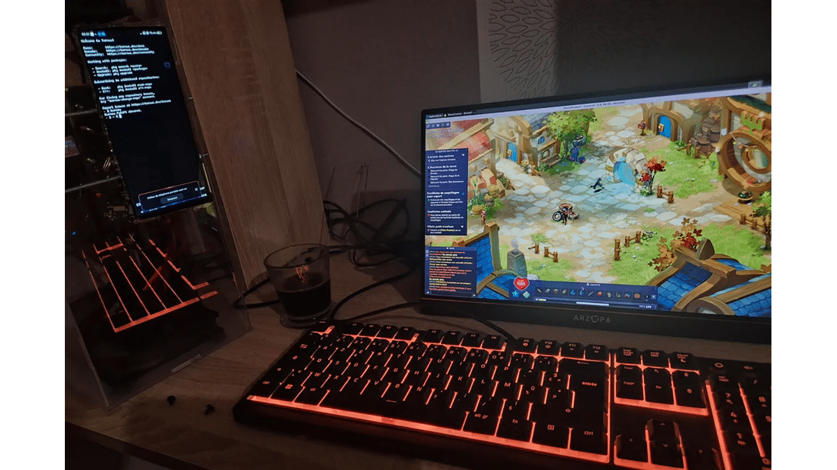 Nubia Z70 Ultra’yı Masaüstü PC’ye Çevirdiler Witcher 3 Bile Çalışıyor